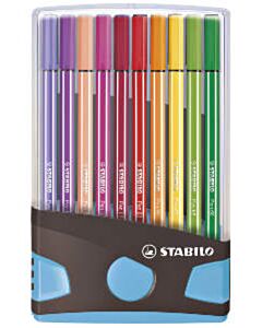 Stabilo pen 68 ColorParade viltstiften 20 kleuren turquoise