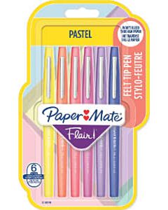 6 Fineliners Paper Mate Flair Pastel