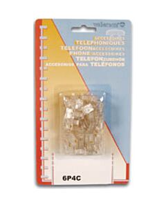 RJ11 (6P4C) plug, 50 stuks