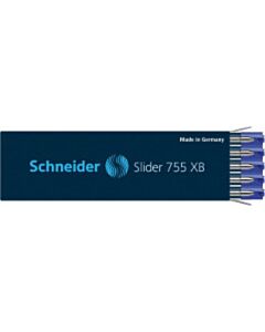 10 Schneider Slider 755 XB balpenvullingen blauw
