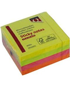 Quantore memoblok 76 x 76 mm neon (400 vel)