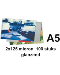 GBC A5 lamineerhoezen glanzend 2x125 micron 100 stuks