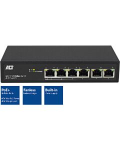 6-Poorts netwerkswitch 4x PoE+ 10/100Mbps ACT AC4430