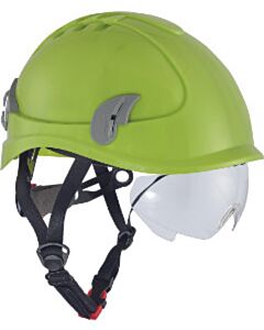 Veiligheidshelm Hi-Vis geel met bril en ventilatie Cerva Alpinworker