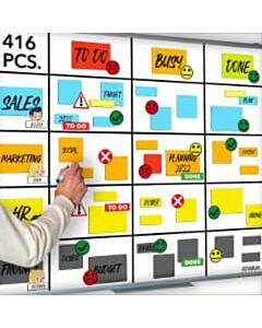 Scrum magneten set voor whiteboard 416-delig