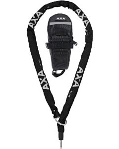 AXA RLC insteekketting zwart 140cm x 5,5mm incl. zadeltas