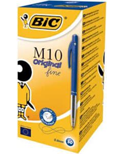 50x Bic M10 balpen blauw fijn