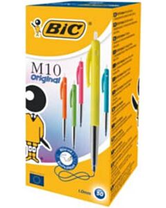 50x Bic M10 Color balpen blauw medium