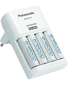 Panasonic BQ-CC17 lader + 4 Eneloop AA batterijen
