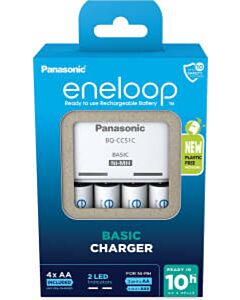 Panasonic BQ-CC51E lader + 4 Eneloop AA batterijen