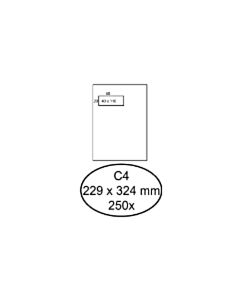 250 Gegomde akte enveloppen met venster links C4 229 x 324 mm