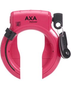 Roze ringslot AXA Defender met klapsleutel en spatbordbevestiging ART**