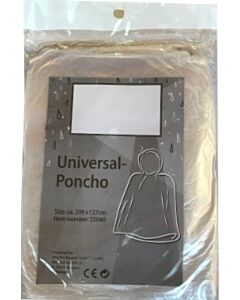 Wegwerp poncho transparant