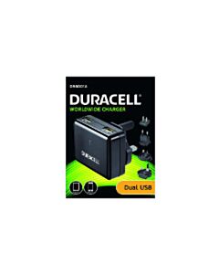 Duracell Dual USB lader met wereldstekkers