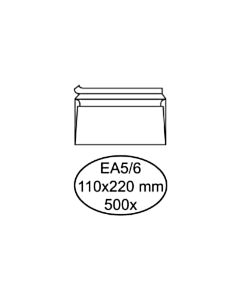 500 Witte zelfklevende enveloppen EA5/6 110 x 220 mm