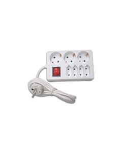 Stekkerdoos 3x Schuko en 4x euro met schakelaar