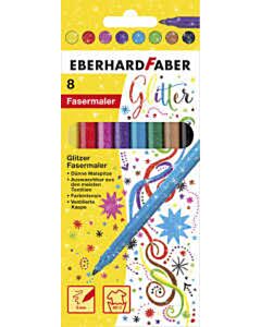 8 Glitter viltstiften Eberhard Faber EF-551008