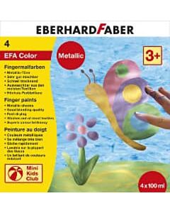 Vingerverfset metallic Eberhard Faber 4x100ml