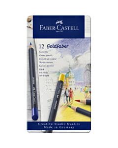 12 Kleurpotloden Faber-Castell Goldfaber in bliketui