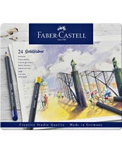 24 Kleurpotloden Faber-Castell Goldfaber in bliketui