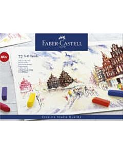 Pastelkrijt Faber Castell halve lengte 72 stuks