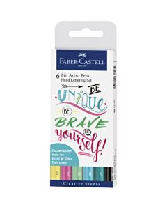 Handlettering Pitt Artist Pen set Faber-Castell 6-delig 267116