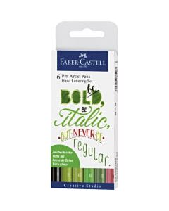 Handlettering Pitt Artist Pen set Faber-Castell 6-delig 267117