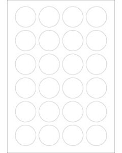 A4 etiketten 40 mm rond wit (100 vel)