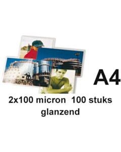 GBC A4 lamineerhoezen glanzend 2x100 micron 100 stuks