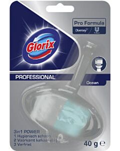 Toiletblok Glorix Ocean met houder 40 gram