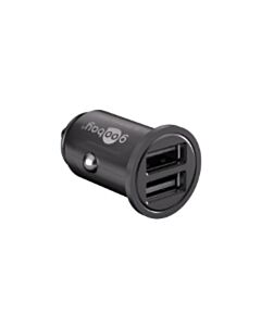 Goobay autolader 2x USB 2.0 max. 4.8A zwart