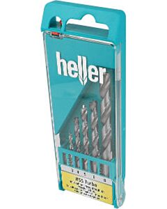 Heller HSS Turbo houtborenset 3/4/5/6/8mm