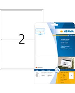 A4 textieletiketten 199,6x143,5mm wit 20 vel Herma 4519