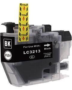 Huismerk Brother LC-3213BK cartridge zwart