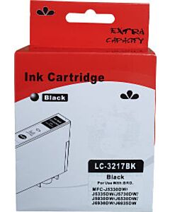 Huismerk Brother LC-3217BK cartridge zwart