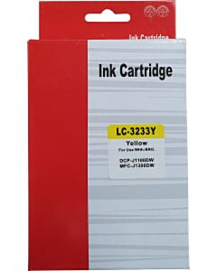 Huismerk Brother LC-3233Y cartridge geel