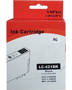 Huismerk Brother LC-421BK cartridge zwart