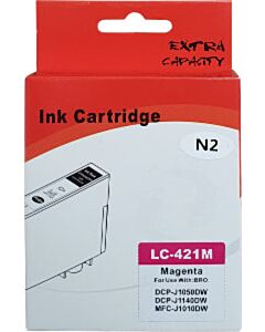Huismerk Brother LC-421M cartridge magenta