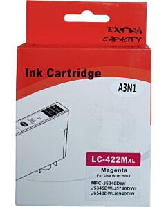 Huismerk Brother LC-422XLM cartridge magenta