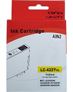 Huismerk Brother LC-422XLY cartridge geel