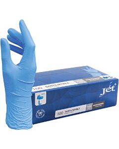 100 Nitril handschoenen Jet maat L blauw
