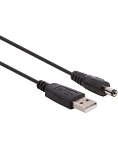 USB A 2.0 kabel naar DC-plug mannelijk 2,1x5,5mm zwart 1m