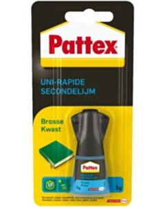 Secondelijm Pattex met kwast vloeibaar 5 gram