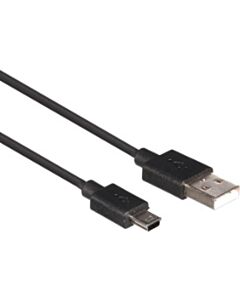 Mini-USB naar USB A 2.0 kabel 1m zwart Velleman PCMP61BN