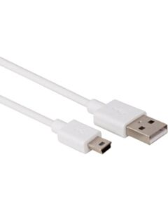 Mini-USB naar USB A 2.0 kabel 1m wit Velleman PCMP61WN