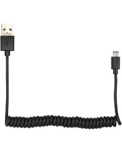 Spiraalkabel micro-USB naar USB A 2.0 1,5m zwart Velleman