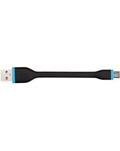 Flexibele micro-USB naar USB A 2.0 kabel 12cm zwart Velleman
