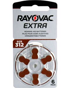 Rayovac Extra type 312 bruin (6 pak)