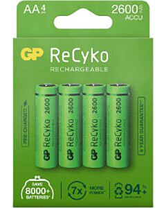 GP ReCyko AA batterijen 2600 mAh (4)