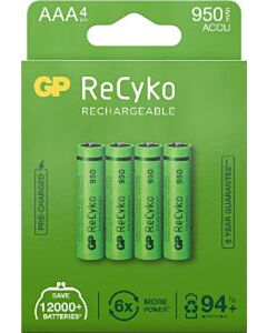 GP ReCyko AAA batterijen 950 mAh (4)